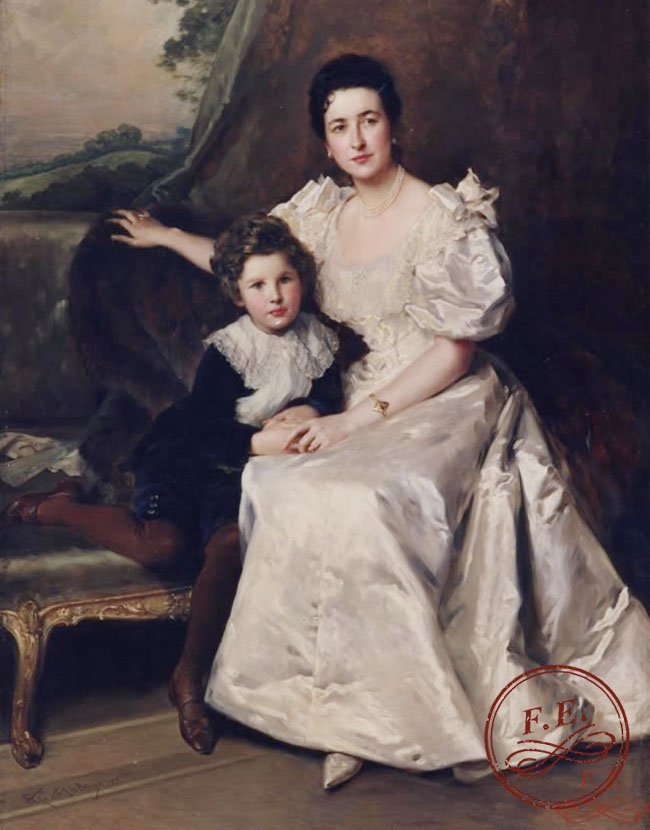 Retrato de dama con su hijo