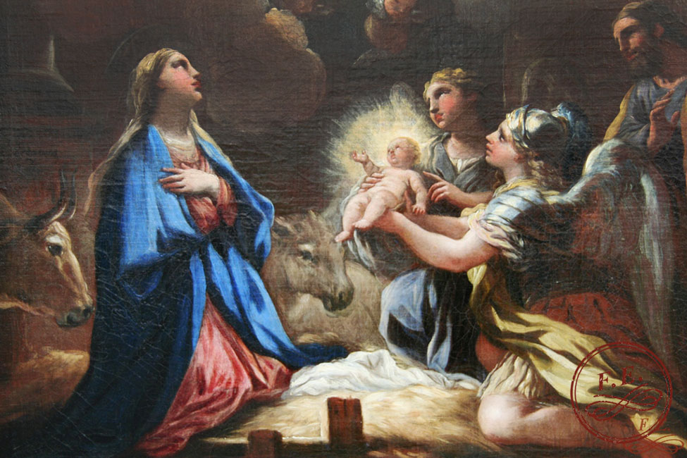 San Miguel y San Gabriel presentan al niño Jesús a sus padres